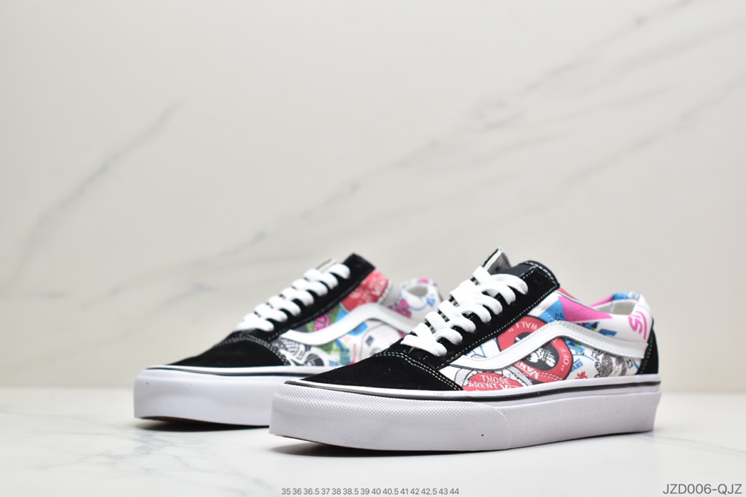 140 公司级万斯Vans正品SK8-HI彩色印花高帮男女鞋休闲板鞋