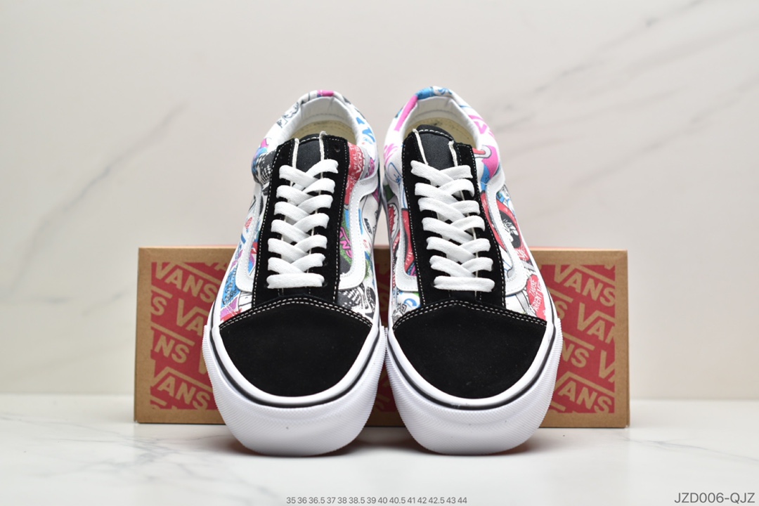 140 公司级万斯Vans正品SK8-HI彩色印花高帮男女鞋休闲板鞋