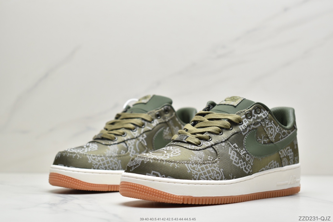 240 公司级耐克Nike Air Force 1 ' CLOT Gred Gold Silk “绿丝绸” 藤原浩联名CZ3986-008