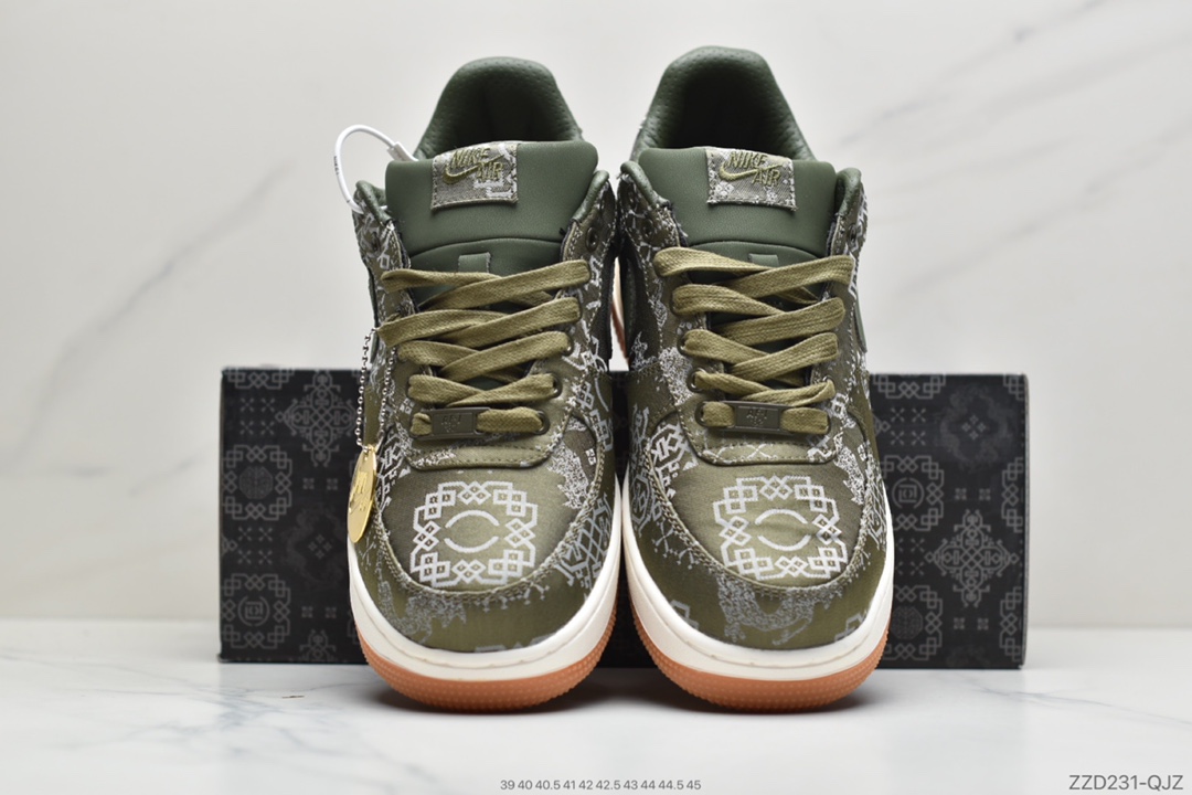 240 公司级耐克Nike Air Force 1 ' CLOT Gred Gold Silk “绿丝绸” 藤原浩联名CZ3986-008