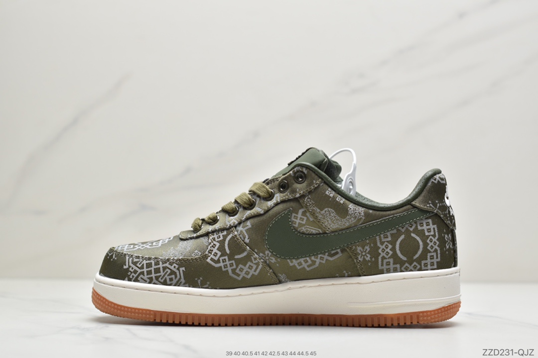 240 公司级耐克Nike Air Force 1 ' CLOT Gred Gold Silk “绿丝绸” 藤原浩联名CZ3986-008