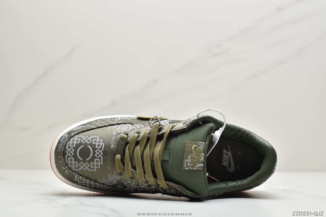 240 公司级耐克Nike Air Force 1 ' CLOT Gred Gold Silk “绿丝绸” 藤原浩联名CZ3986-008