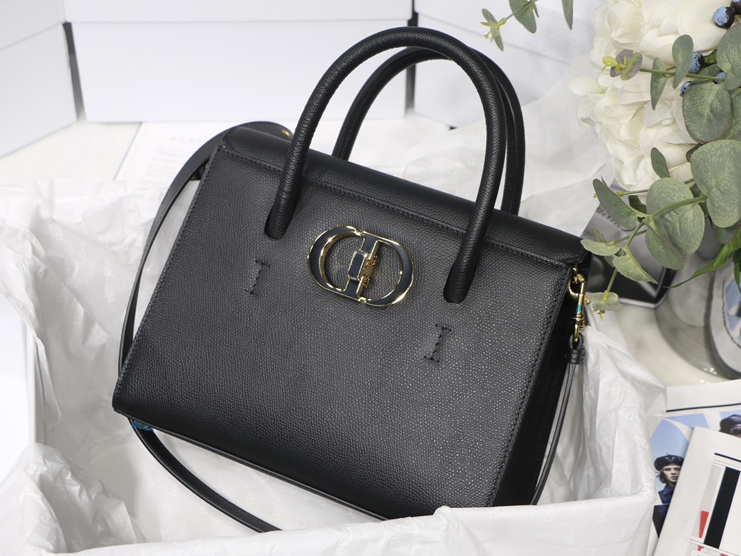 DIOR ST HONORÉ 黑色 手提 肩带 手袋