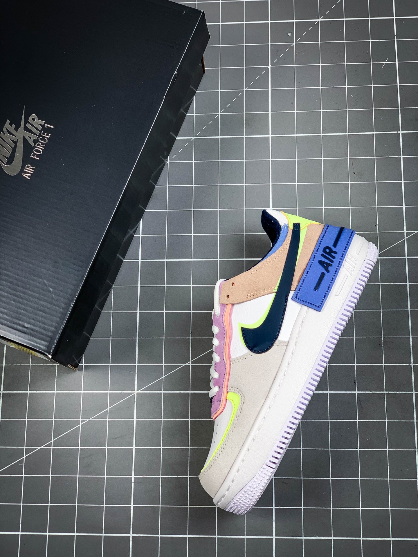 220  WMNS Air Force 1 Shadow ”Fossil”加绒款””拼接马卡龙” 轻量增高低帮百搭板鞋 CU8591-001