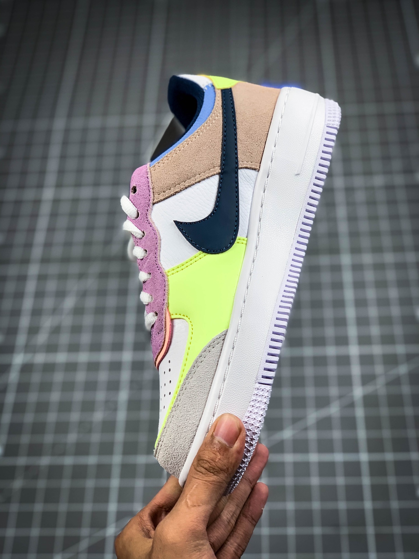 220  WMNS Air Force 1 Shadow ”Fossil”加绒款””拼接马卡龙” 轻量增高低帮百搭板鞋 CU8591-001