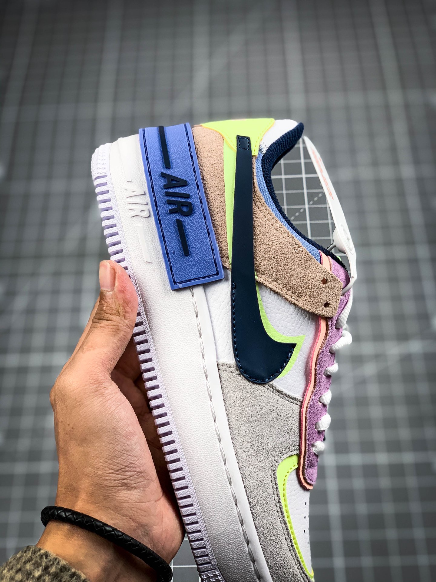 220  WMNS Air Force 1 Shadow ”Fossil”加绒款””拼接马卡龙” 轻量增高低帮百搭板鞋 CU8591-001