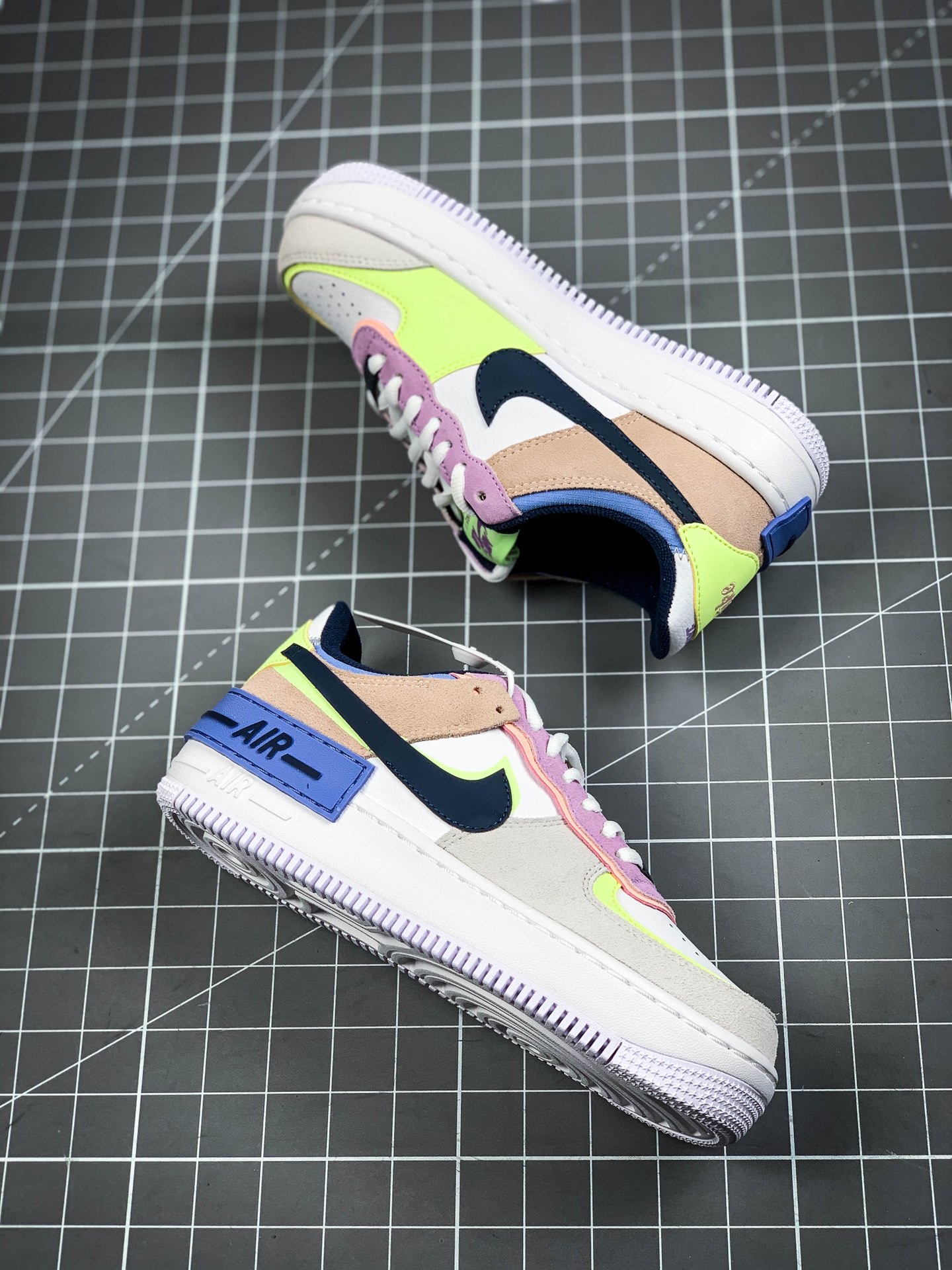 220  WMNS Air Force 1 Shadow ”Fossil”加绒款””拼接马卡龙” 轻量增高低帮百搭板鞋 CU8591-001