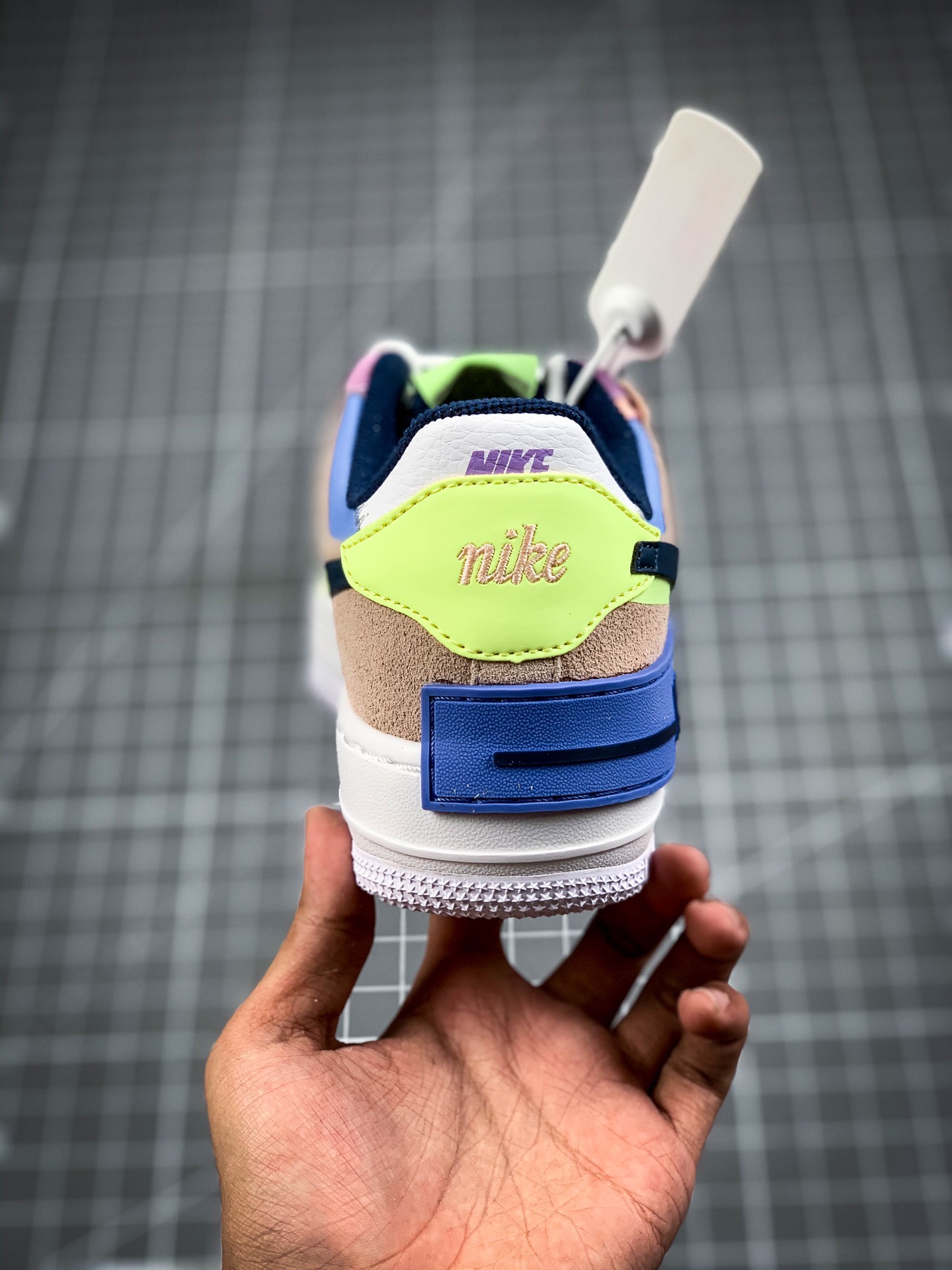 220  WMNS Air Force 1 Shadow ”Fossil”加绒款””拼接马卡龙” 轻量增高低帮百搭板鞋 CU8591-001