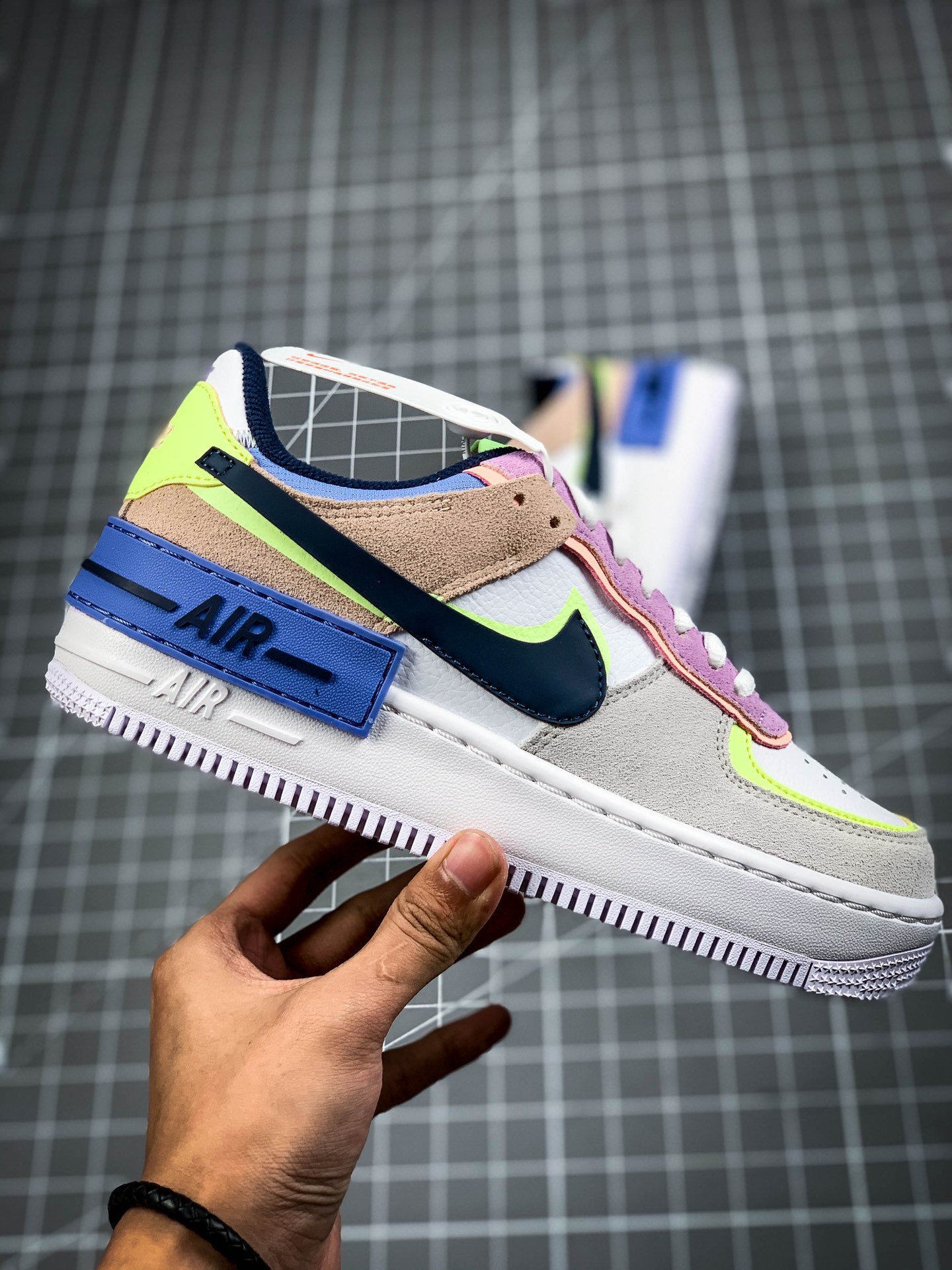 220  WMNS Air Force 1 Shadow ”Fossil”加绒款””拼接马卡龙” 轻量增高低帮百搭板鞋 CU8591-001