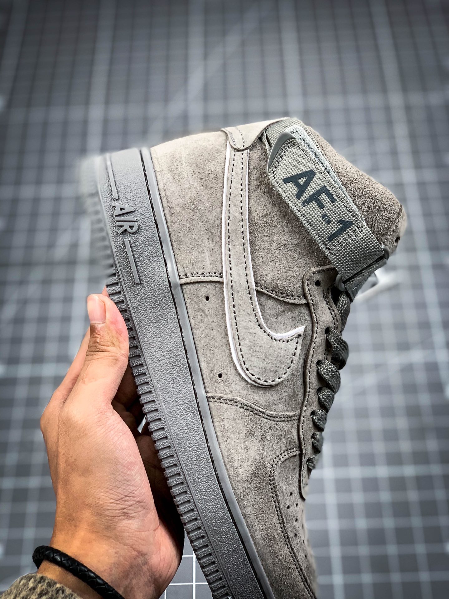 200 耐克 Nike Air Force 1 Low 灰麂皮3M限定系列 空军一号休闲运动板鞋AA1117-201