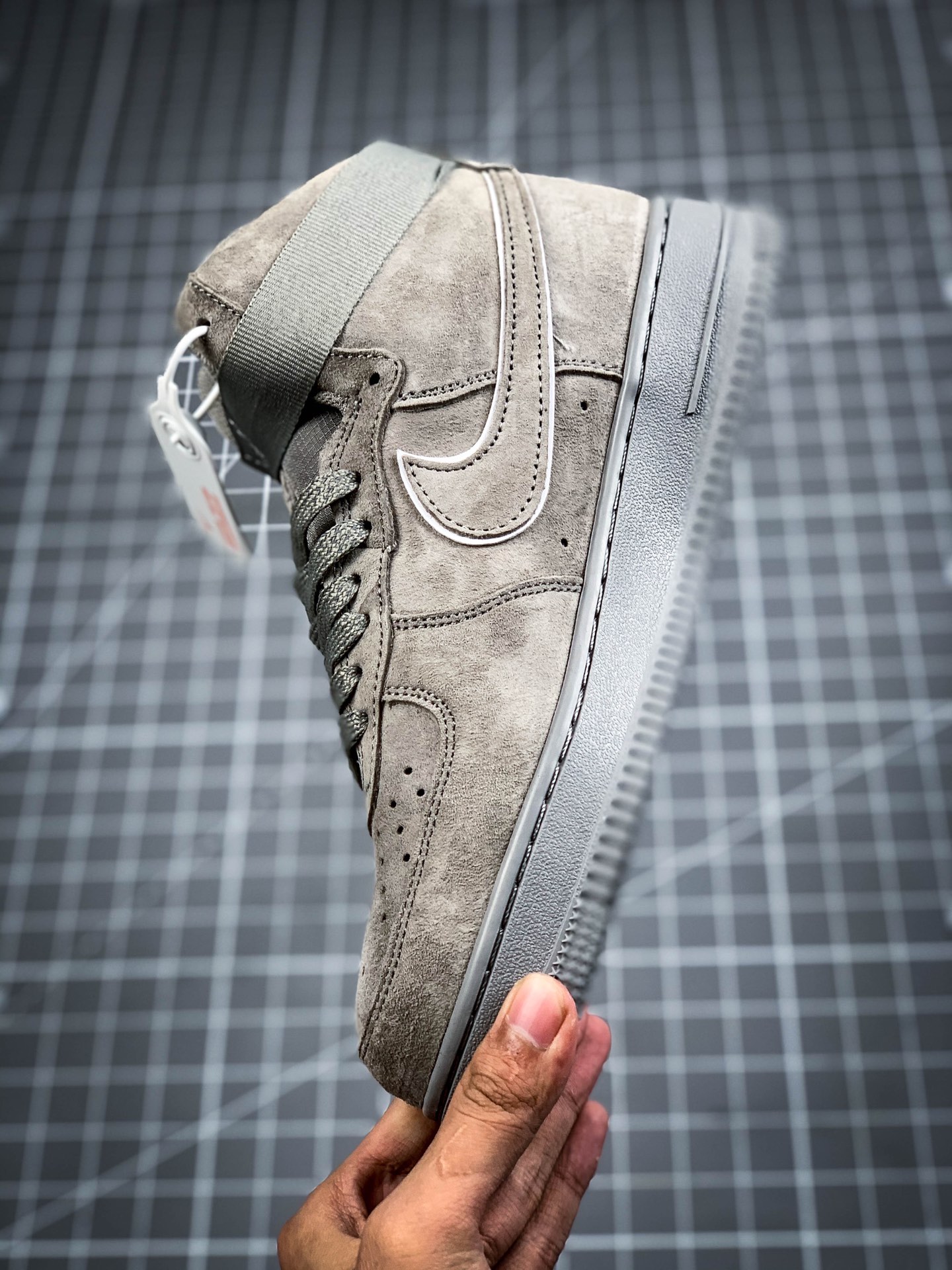 200 耐克 Nike Air Force 1 Low 灰麂皮3M限定系列 空军一号休闲运动板鞋AA1117-201