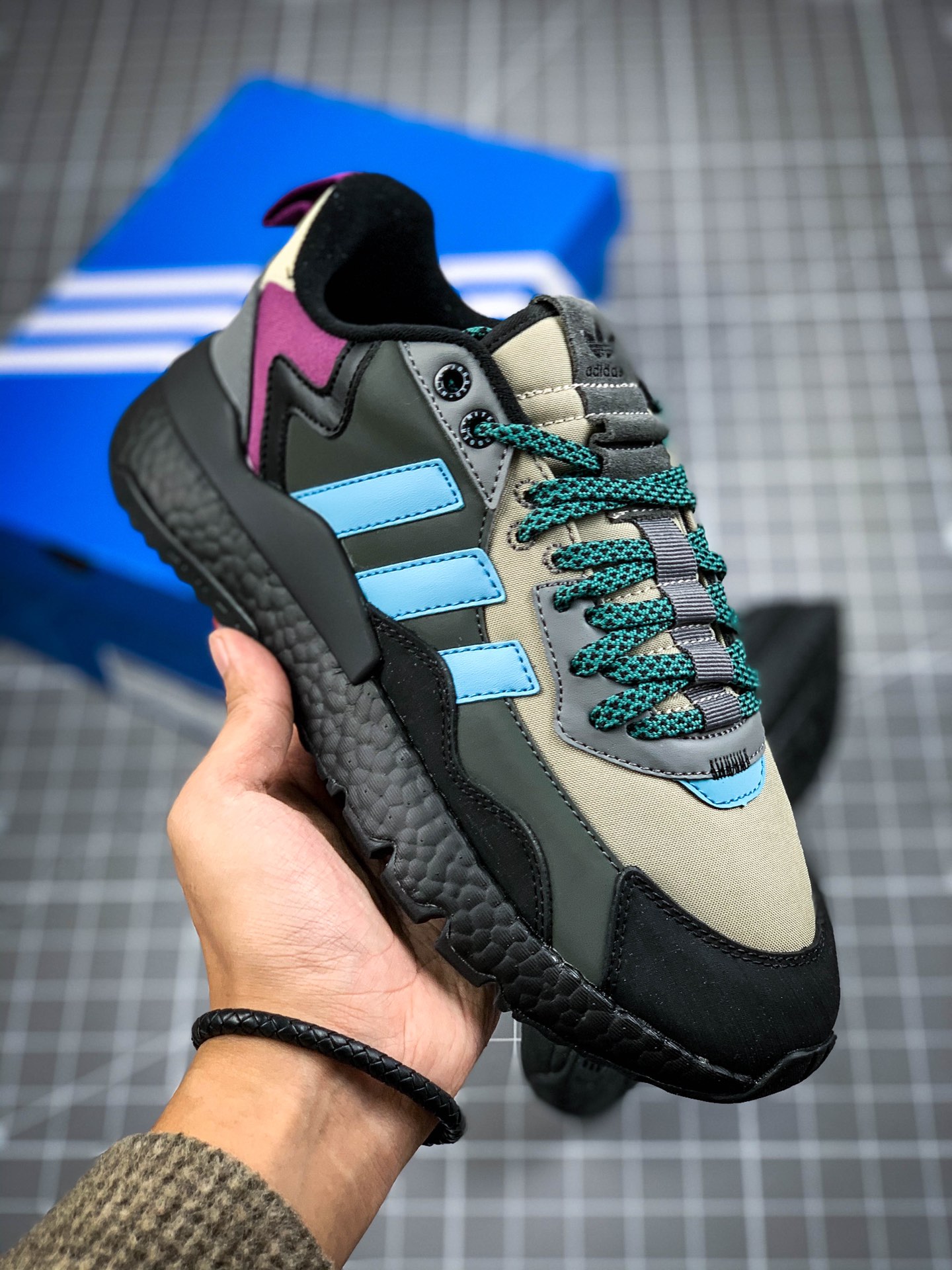 200 新配色出货 AD Nite Jogger Boost 夜行者爆米花大底复古跑鞋 FZ3665