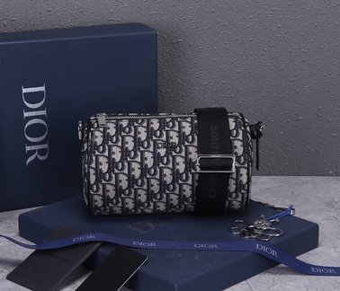 Dior Cylinder & Round Bags Calfskin Cowhide Oblique