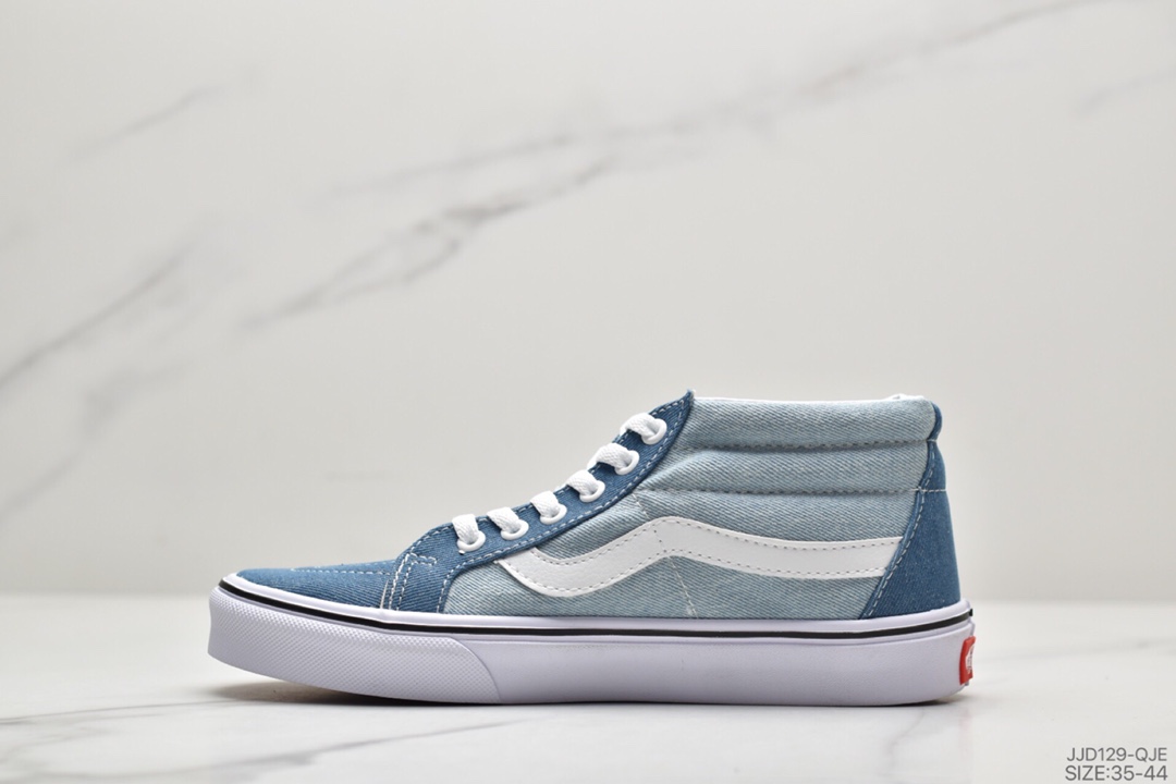 130 公司级万斯VANS SK8-MIDREISSUE 黑白中帮男女鞋帆布鞋休闲滑板鞋