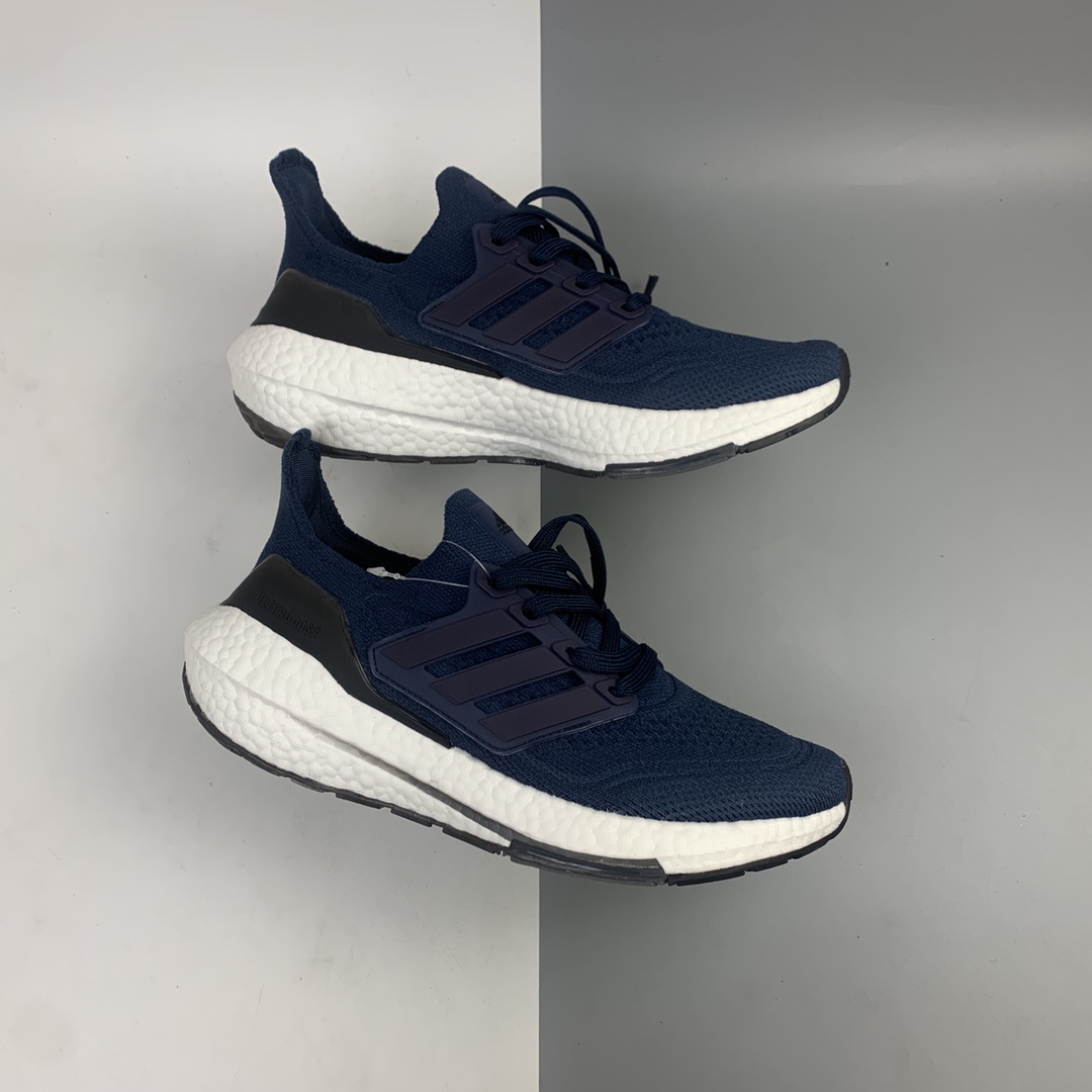 200 Adidas UltraBoost 21 加厚爆米花袜套式针织鞋面休闲运动慢跑鞋 FY0350