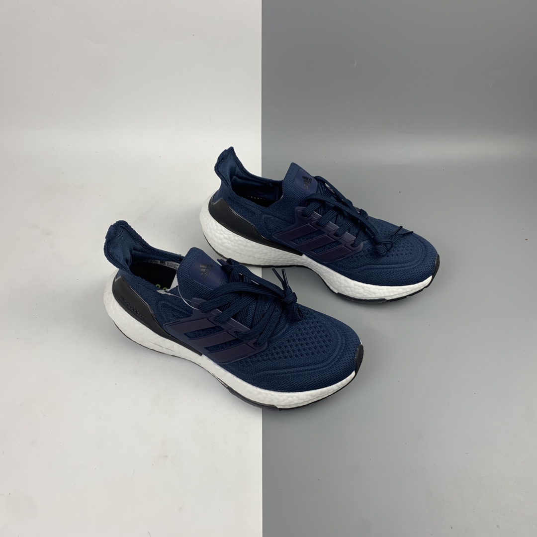 200 Adidas UltraBoost 21 加厚爆米花袜套式针织鞋面休闲运动慢跑鞋 FY0350