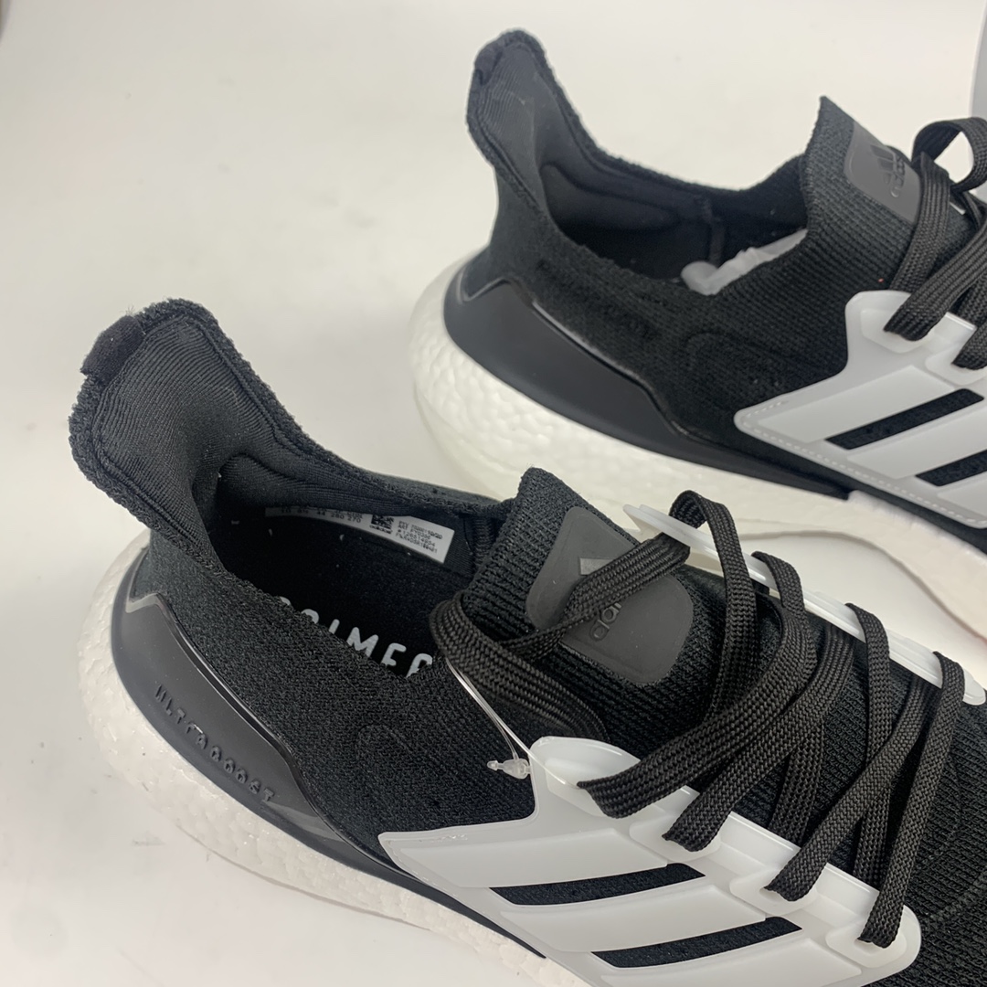 200 Adidas UltraBoost 21 加厚爆米花袜套式针织鞋面休闲运动慢跑鞋 FY0356