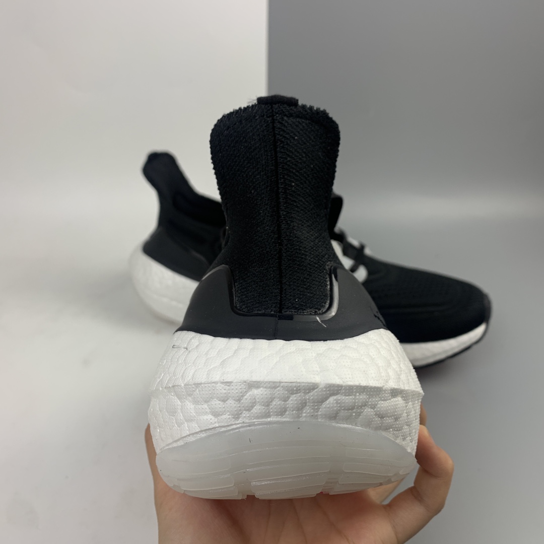 200 Adidas UltraBoost 21 加厚爆米花袜套式针织鞋面休闲运动慢跑鞋 FY0356