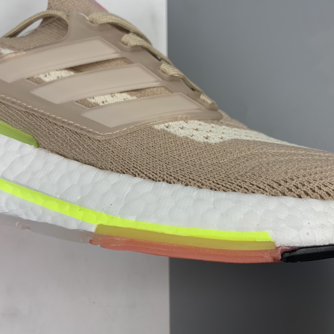 200 Adidas UltraBoost 21 加厚爆米花袜套式针织鞋面休闲运动慢跑鞋 FY0399