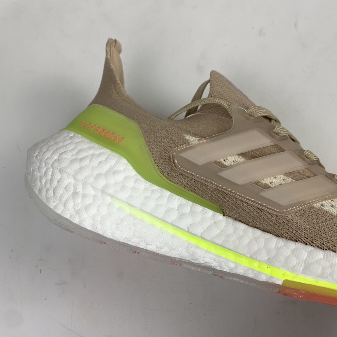 200 Adidas UltraBoost 21 加厚爆米花袜套式针织鞋面休闲运动慢跑鞋 FY0399