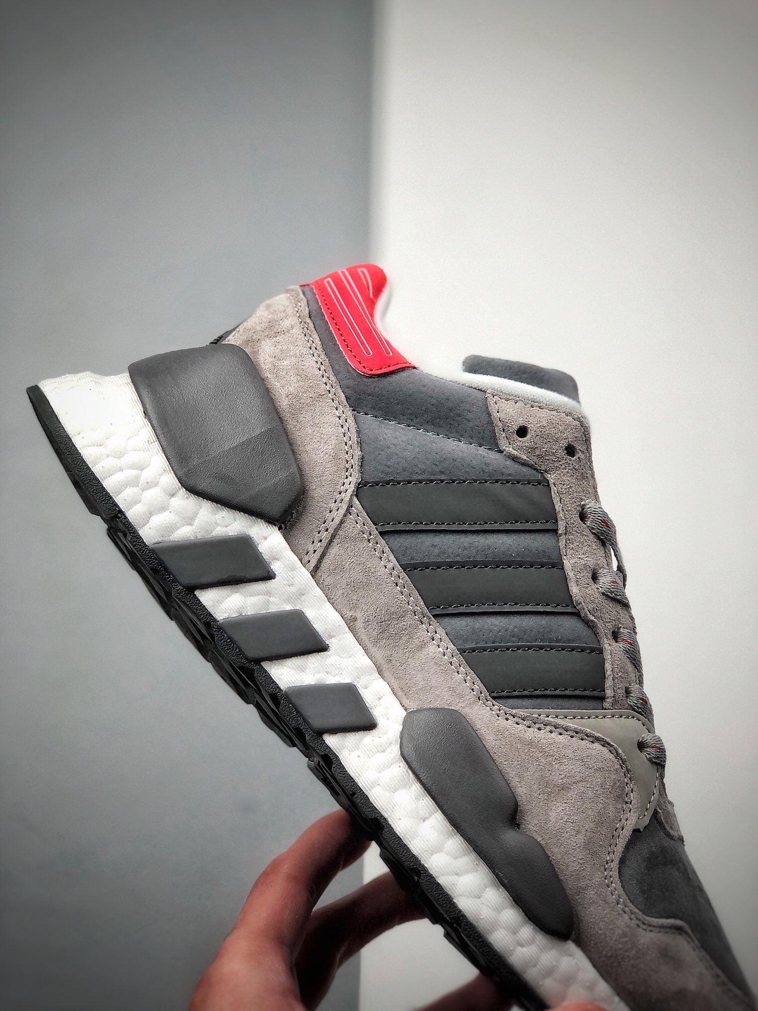 220  2020秋冬新品，阿迪达斯Adidas Originals ZX930 x EQT 灰红 联乘街头休闲运动慢跑鞋G26155