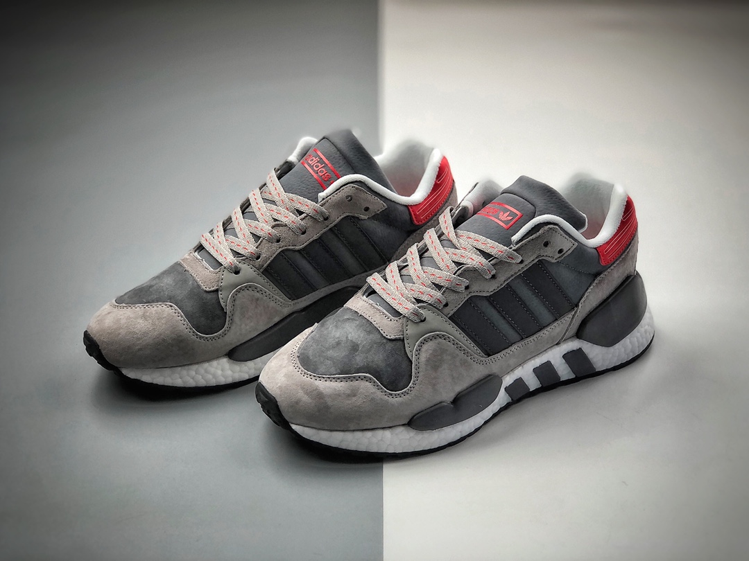 220  2020秋冬新品，阿迪达斯Adidas Originals ZX930 x EQT 灰红 联乘街头休闲运动慢跑鞋G26155