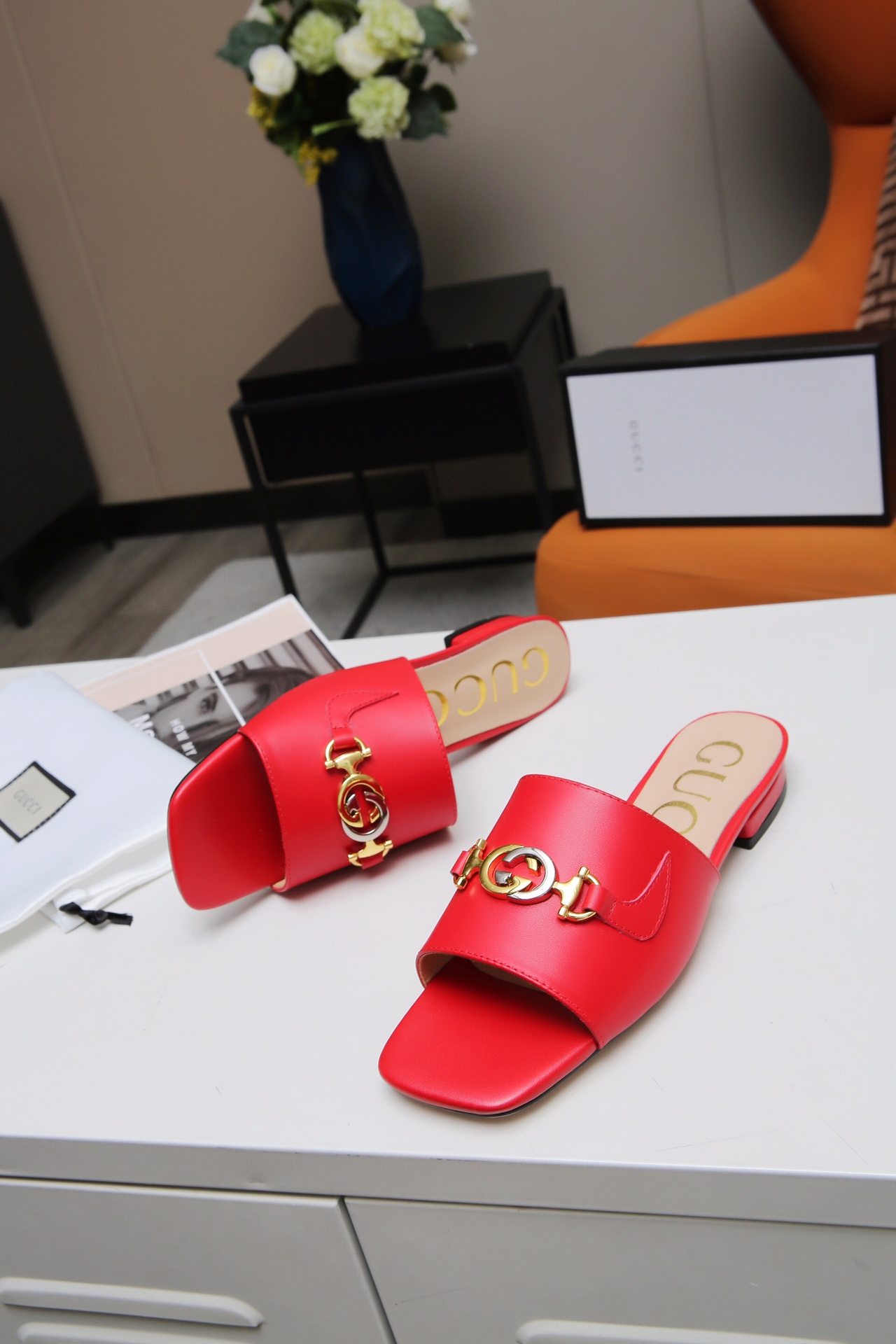 Gucci Leather Slide Sandal with Double G Hardware - Stylish & Comfortable 5 i1607788714 4004 4