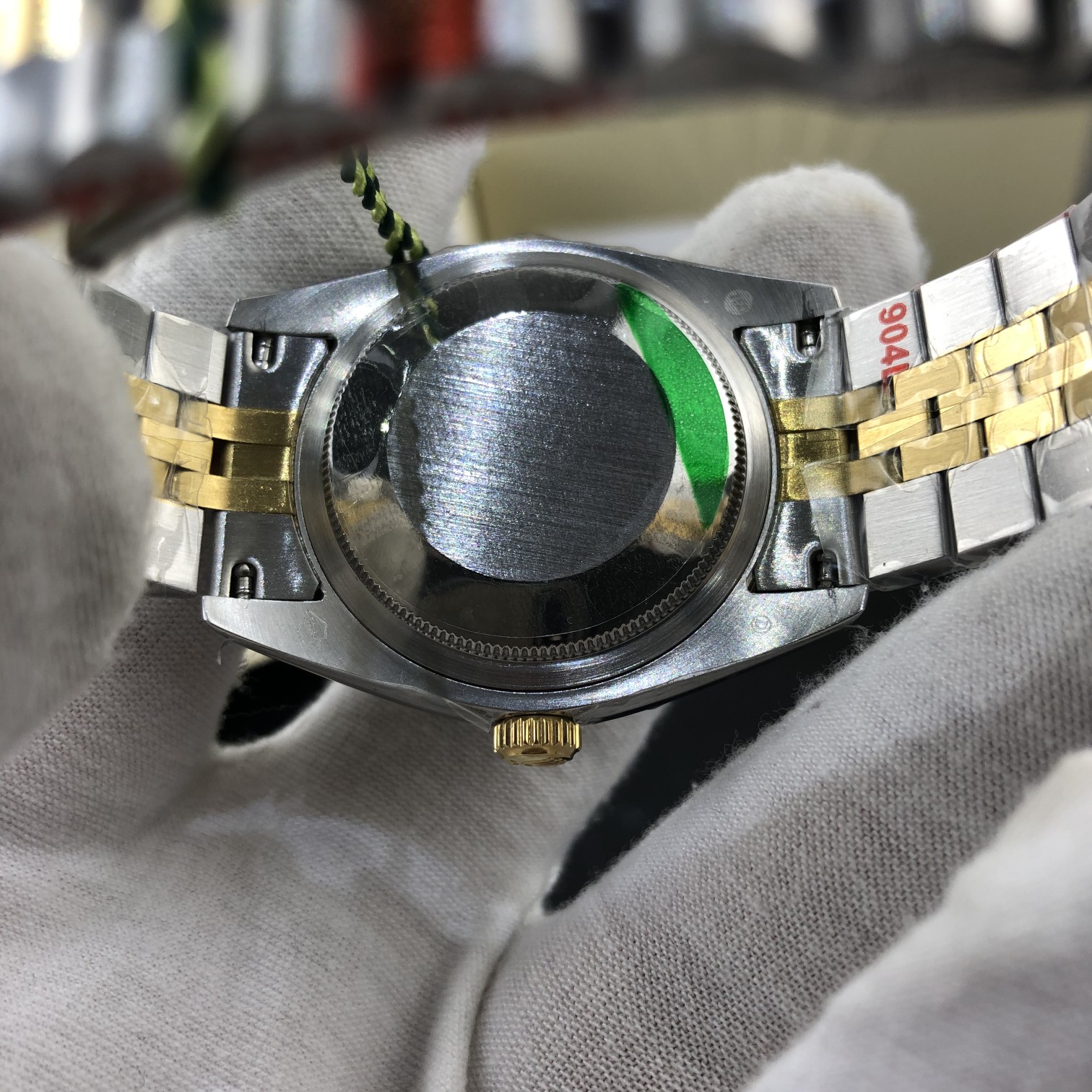 Rolex 皇家 劳力士日志系列36尺寸橄榄绿间黄金女表