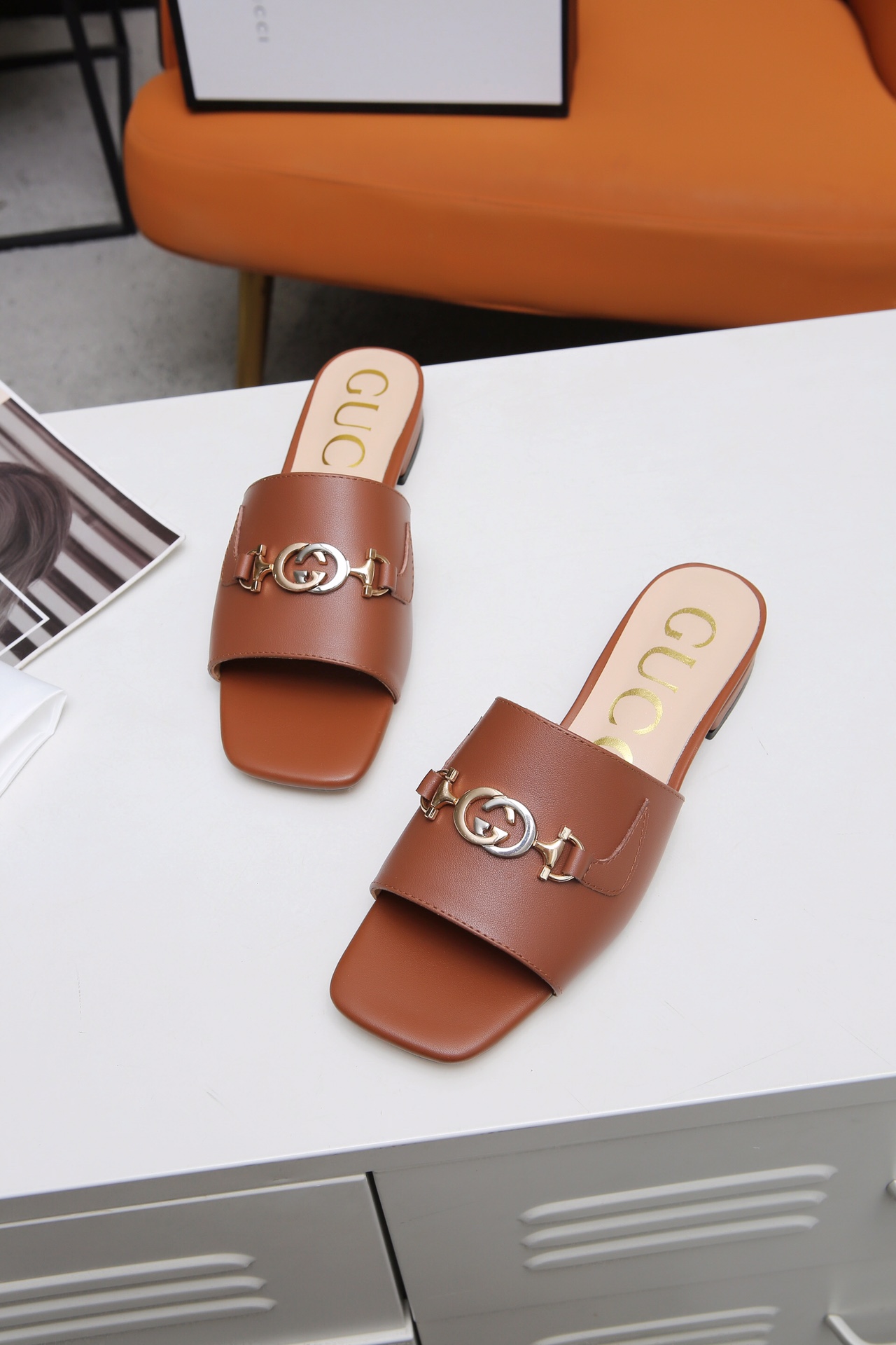 Gucci Leather Slide Sandal with Double G - Comfortable & Stylish 4 i1607789118 1444 2
