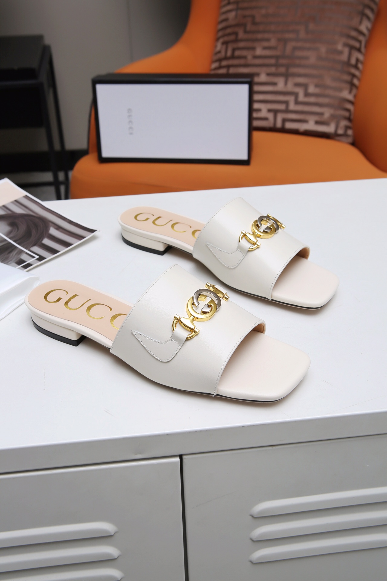 Gucci Women's Leather Slide Sandal with Double G - Comfortable Luxury 2 i1607789177 2011 5