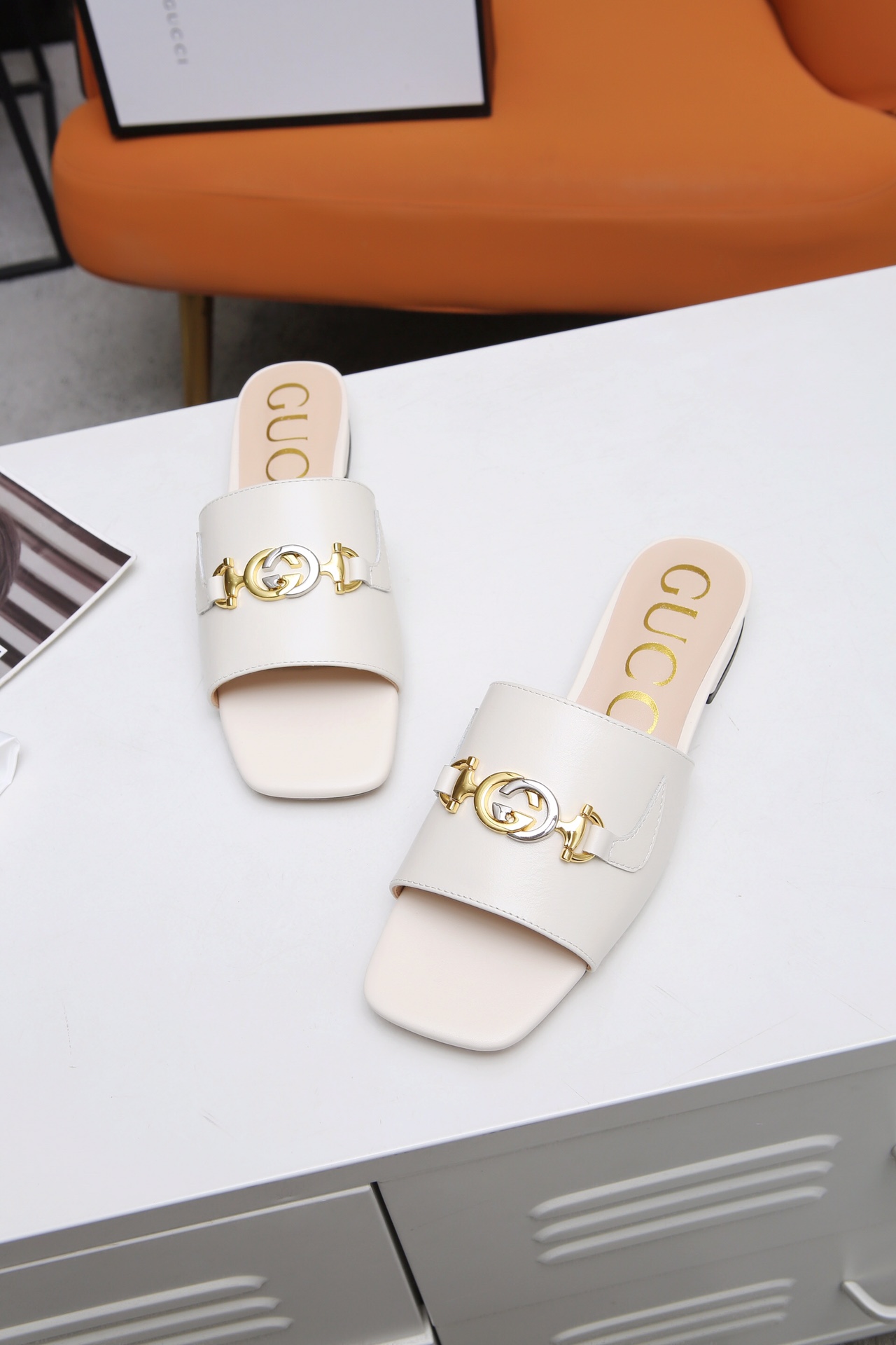 Gucci Women's Leather Slide Sandal with Double G - Comfortable Luxury 5 i1607789177 7820 3