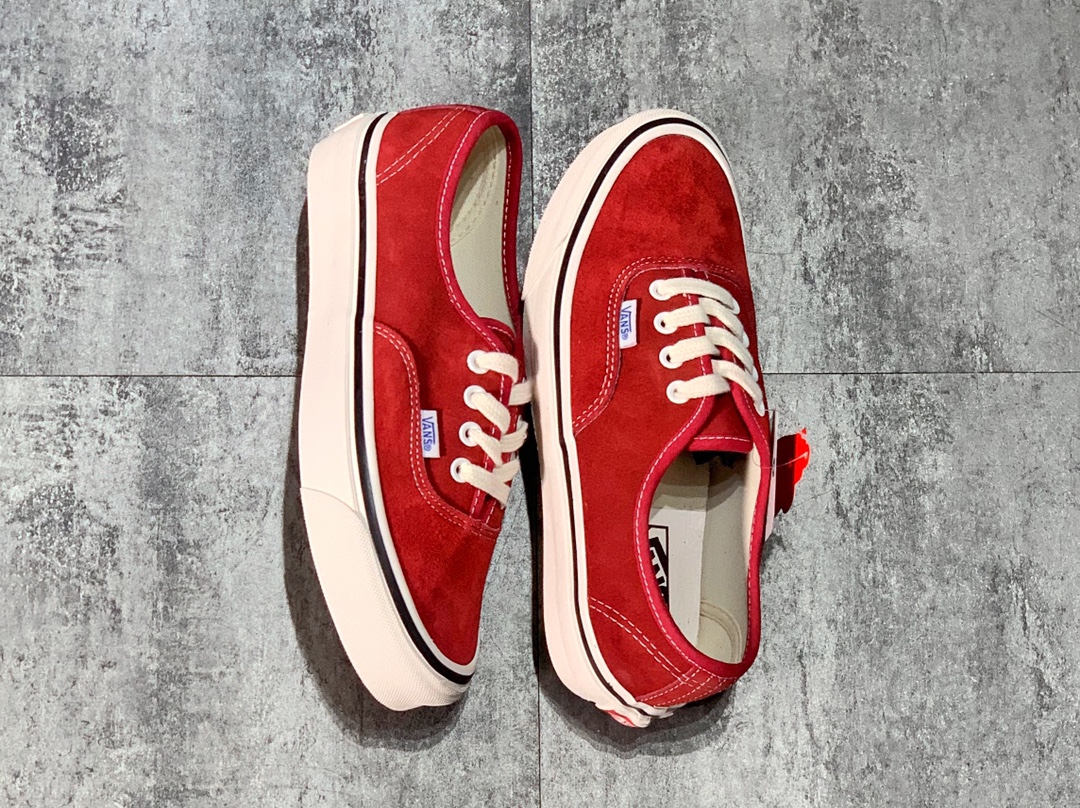 140 Vans Authentic 44 DX万斯 麂皮酒红色  低帮硫化板鞋VNOA38ENUL2