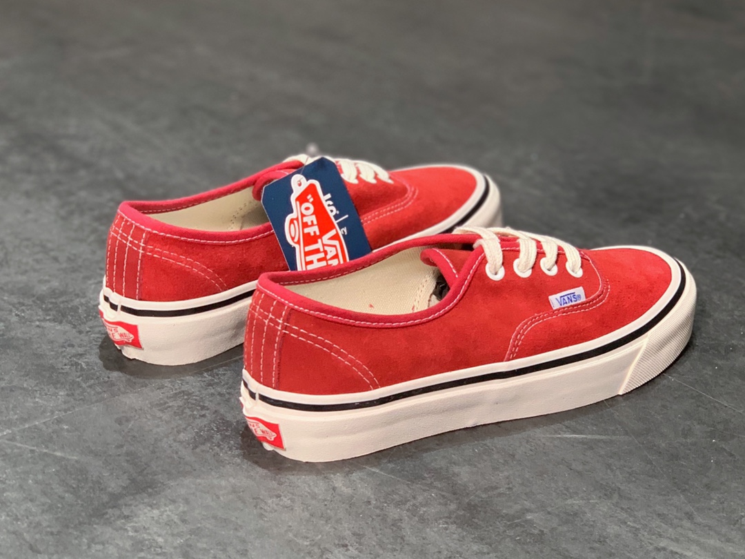 140 Vans Authentic 44 DX万斯 麂皮酒红色  低帮硫化板鞋VNOA38ENUL2