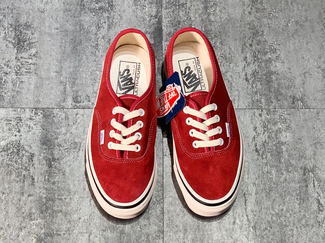 140 Vans Authentic 44 DX万斯 麂皮酒红色  低帮硫化板鞋VNOA38ENUL2