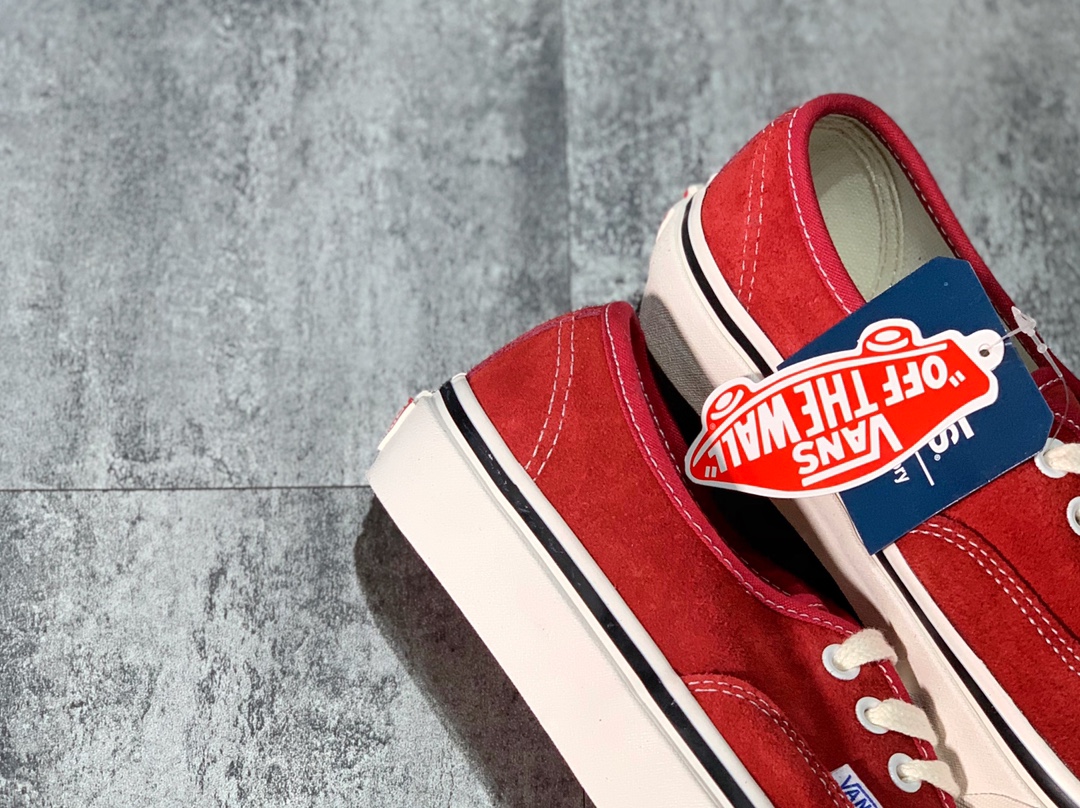 140 Vans Authentic 44 DX万斯 麂皮酒红色  低帮硫化板鞋VNOA38ENUL2