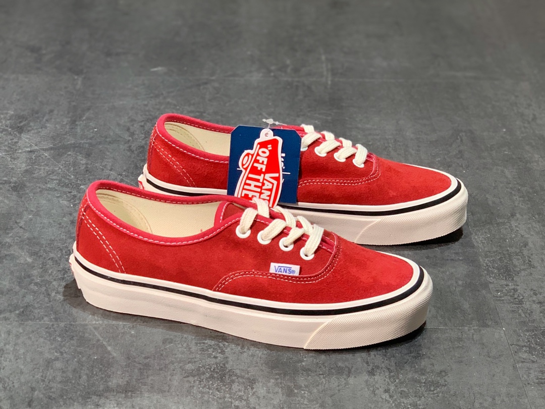 140 Vans Authentic 44 DX万斯 麂皮酒红色  低帮硫化板鞋VNOA38ENUL2