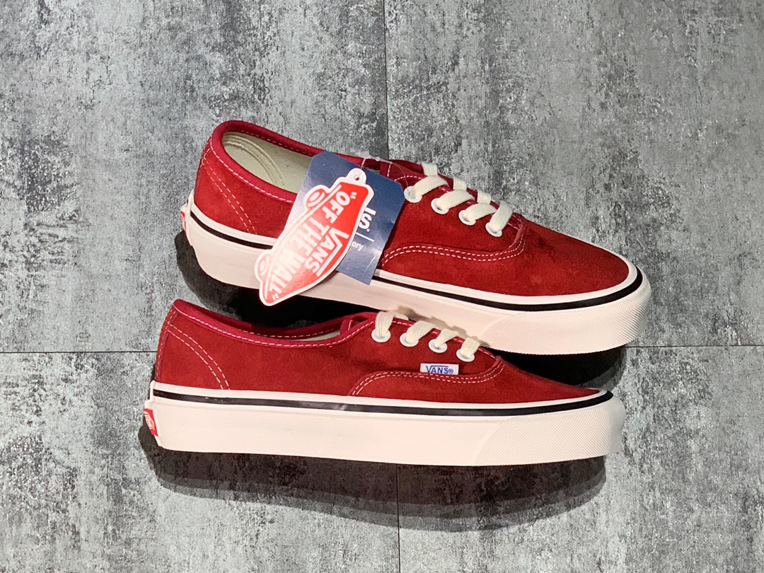 140 Vans Authentic 44 DX万斯 麂皮酒红色  低帮硫化板鞋VNOA38ENUL2