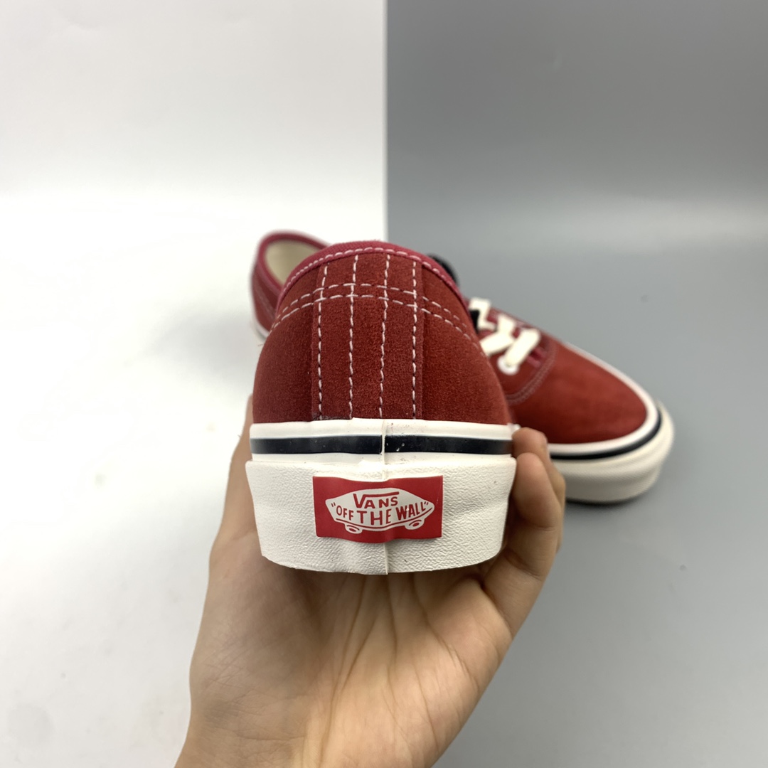 140 Vans Authentic 44 DX万斯 麂皮酒红色 低帮硫化板鞋 VNOA38ENUL2