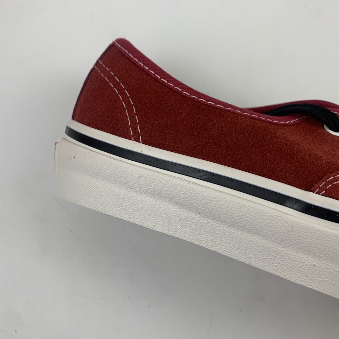 140 Vans Authentic 44 DX万斯 麂皮酒红色 低帮硫化板鞋 VNOA38ENUL2