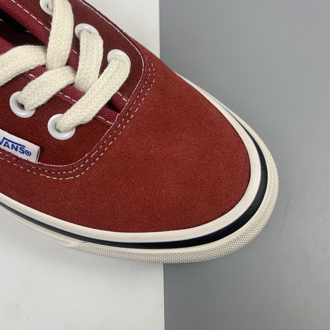 140 Vans Authentic 44 DX万斯 麂皮酒红色 低帮硫化板鞋 VNOA38ENUL2