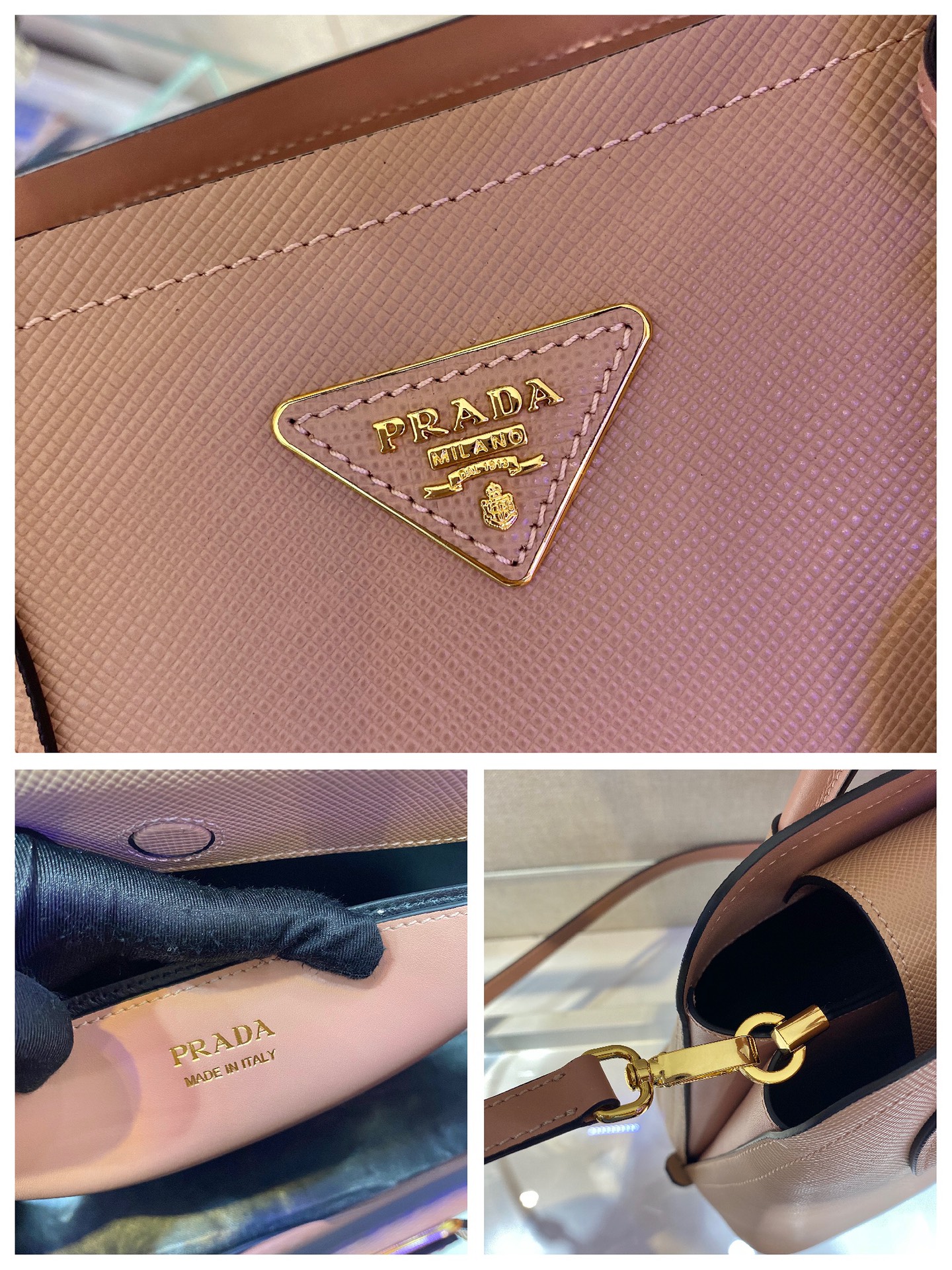 PRADA普拉达Saffiano皮革Matinée手袋1BA295