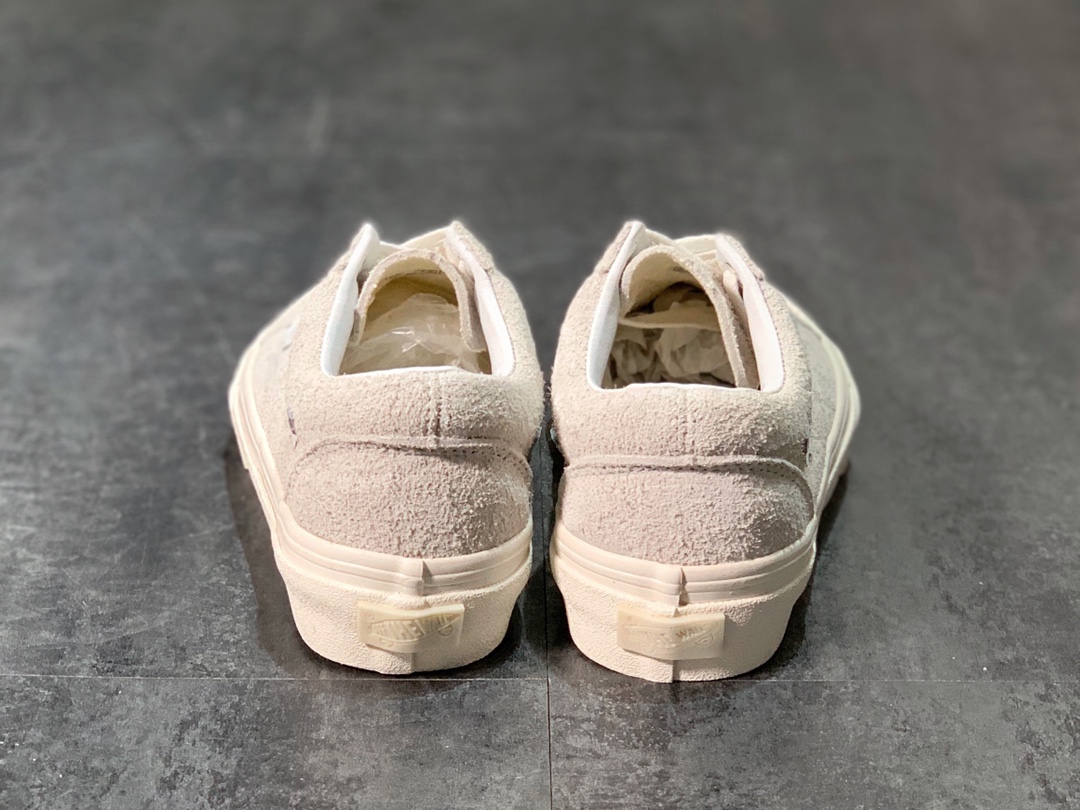 150 Blends联名Vans Old Skool ComfyCush 黑白麂皮骨头图案帆布鞋