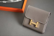 Hermes Constance Cheap
 Wallet Elephant Grey Gold Hardware 925 Silver Epsom H012088