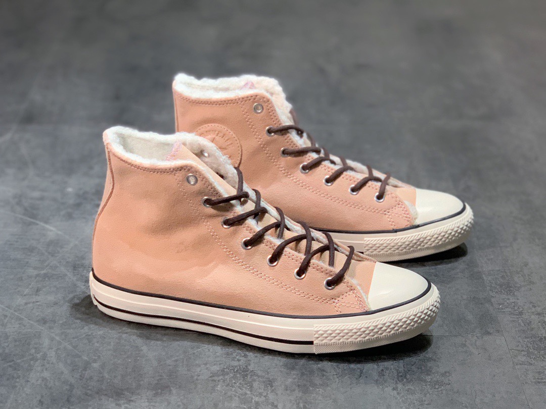 150  Converse Chuck Taylor All Star  匡威 御寒主义 脏橘/米白粉 硫化高帮板鞋