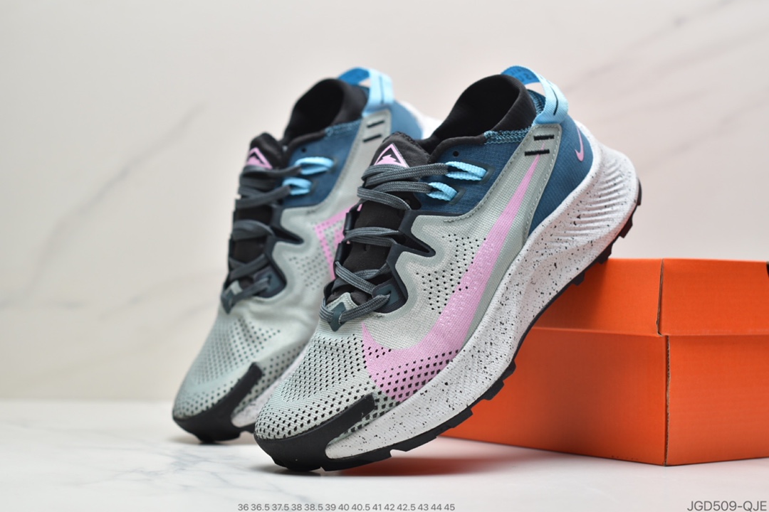 180 公司级耐克Nike Pegasus Trail 2”Black/Gold/Blue/White”飞马涡踪迹2代越野马拉松休闲运动慢跑鞋CK4308-300