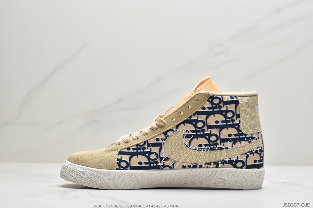 200 公司级耐克Nike SB Zoom Blazer Mid Prm经典开拓木屑纹中帮百搭休闲运动板鞋CT0715-300
