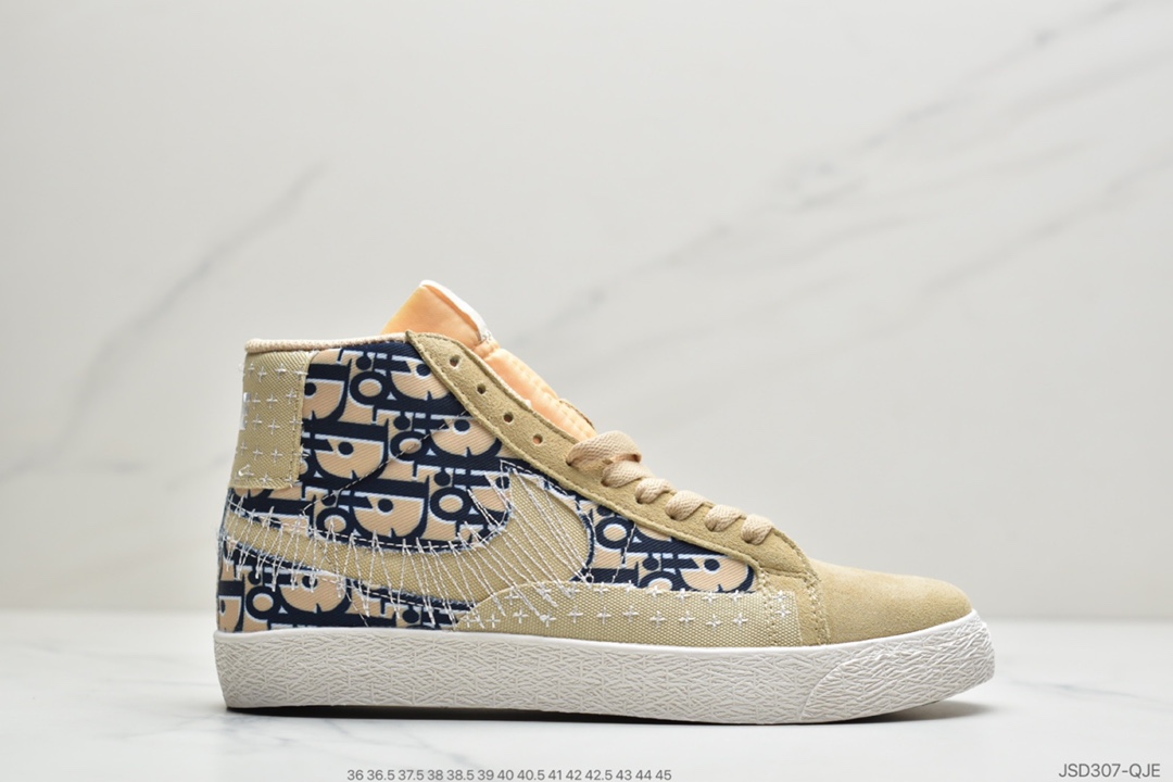 200 公司级耐克Nike SB Zoom Blazer Mid Prm经典开拓木屑纹中帮百搭休闲运动板鞋CT0715-300