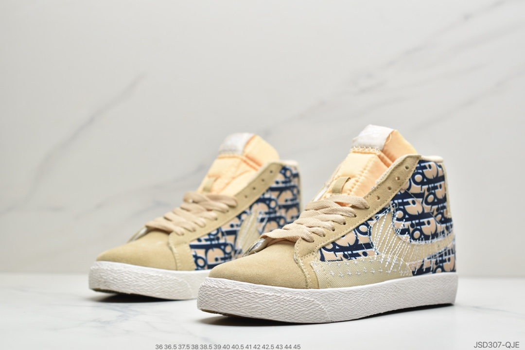 200 公司级耐克Nike SB Zoom Blazer Mid Prm经典开拓木屑纹中帮百搭休闲运动板鞋CT0715-300