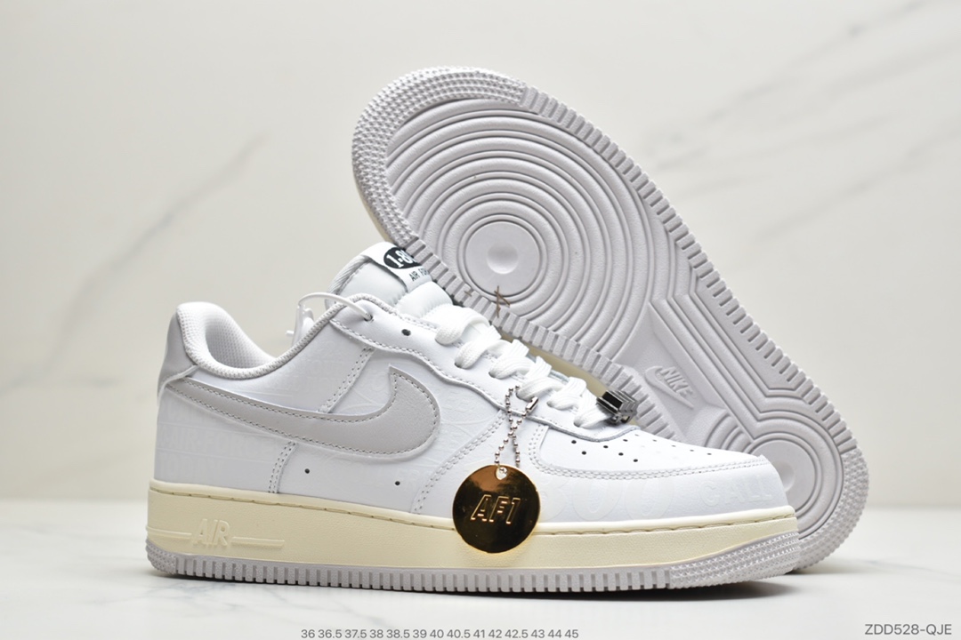 220 公司级耐克Nike Air Force 1 '07  ”Toll Free” “白字母印花” CJ1631-100