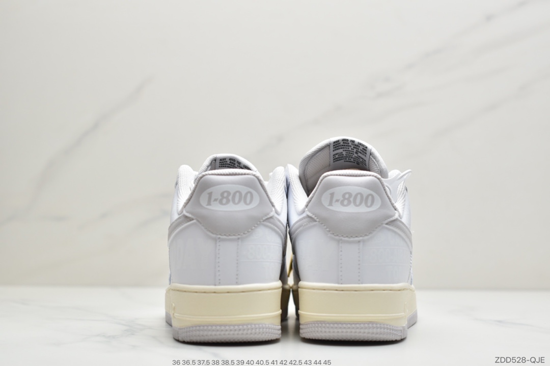 220 公司级耐克Nike Air Force 1 '07  ”Toll Free” “白字母印花” CJ1631-100
